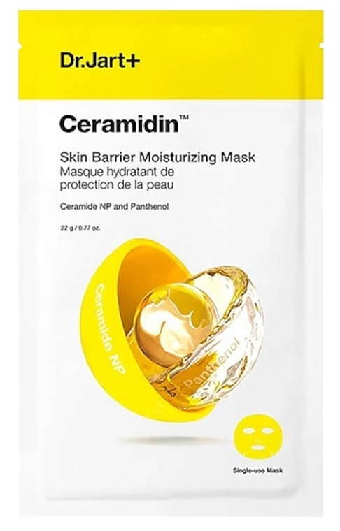 Ультразволожуюча тканинна маска для обличчя з керамідами - Dr. Jart Ceramidin Skin Barier Moisturizing Mask, 22 г - фото N1