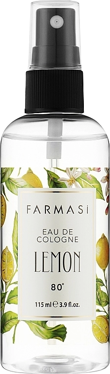 Антисептичний засіб "Лимон" - Farmasi Lemon Eau de Cologne With Aloe Vera, 115ml - фото N1