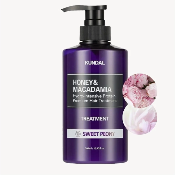 Відновлюючий кондиционер для волосся - Kundal "Sweet Peony" Honey & Macadamia Treatment, 500 мл - фото N1