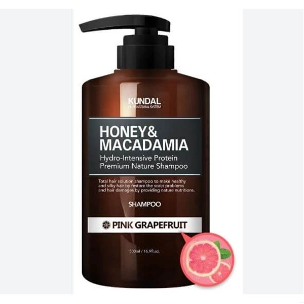 Бессульфатный шампунь для волос "Розовый грейпфрут" - Kundal Honey & Macadamia Pink Grapefruit Shampoo, 500 мл - фото N1