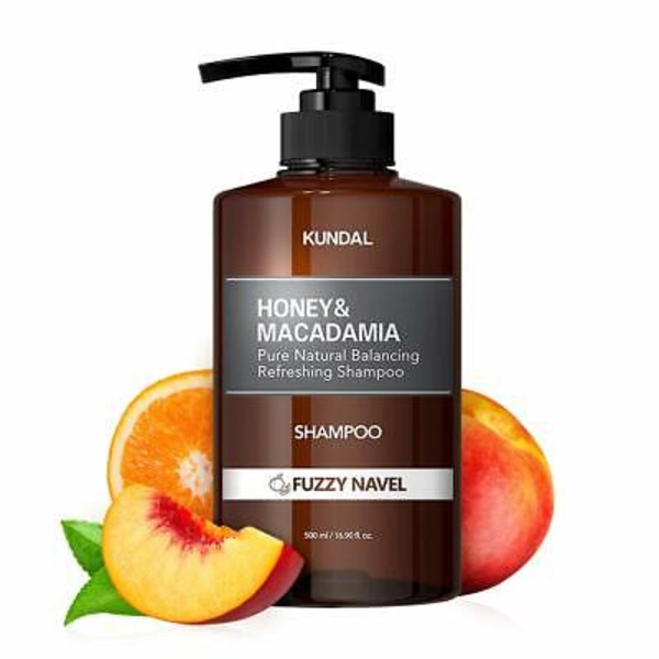 Шампунь восстанавливающий "Фруктовый коктейль" - Kundal Honey & Macadamia Nature Shampoo Fuzzy Navel, 500 мл - фото N1