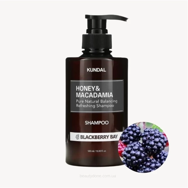 Шампунь восстанавливающий "Ежевиная долина" - Kundal Honey & Macadamia Shampoo Blackberry Bay, 500 мл - фото N1