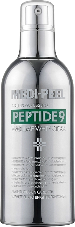 Киснева освітлююча есенція для обличчя з центеллою - Medi peel Peptide 9 Volume White CICA Essence, 100 мл - фото N1