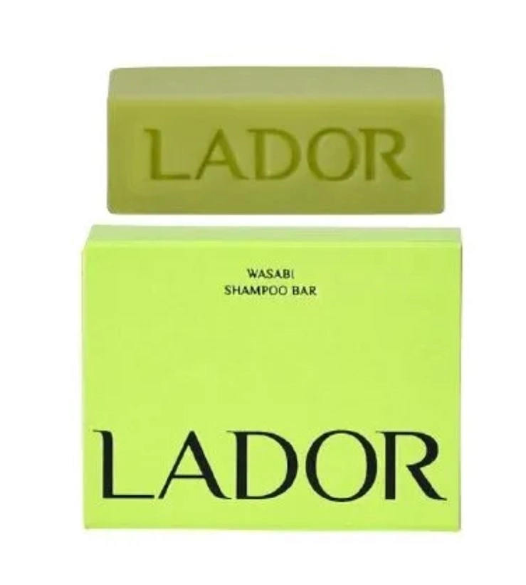 Бессиликоновый натуральный твердый шампунь - La'dor Wasabi Shampoo Bar, 115 г - фото N2