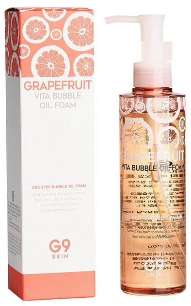 Пінка для вмивання з екстрактом грейпфрута - G9Skin Grapefruit Vita Bubble Oil Foam, 210 мл - фото N1