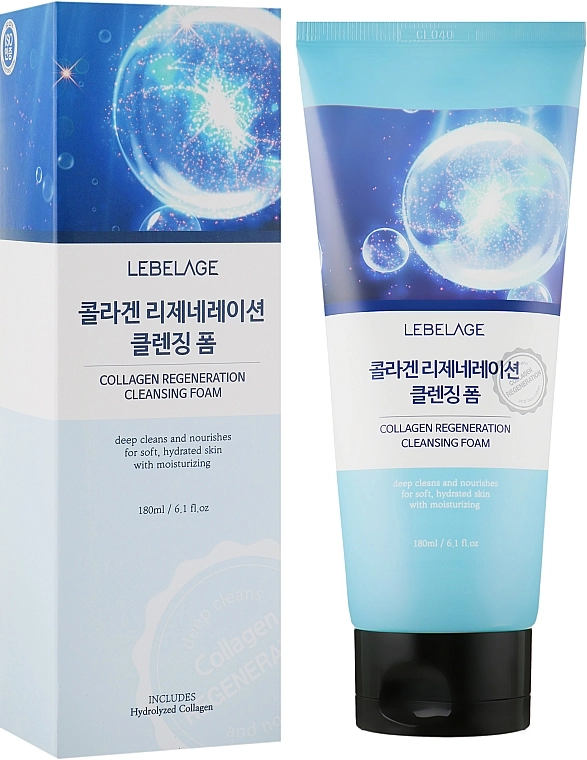 Колагенова пінка для вмивання - Lebelage Collagen Cleansing Foam, 180 мл - фото N1