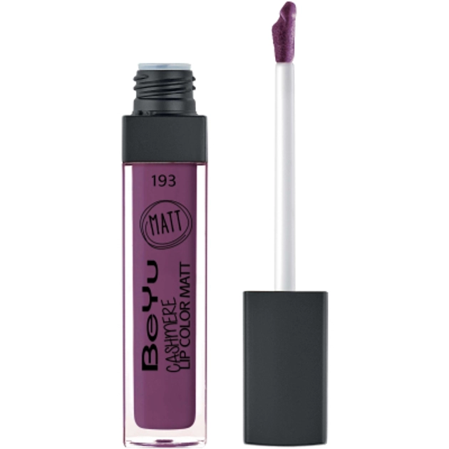 Матовый блеск для губ - BeYu Cashmere Lip Color Matt, 193 - Very Berry - фото N1