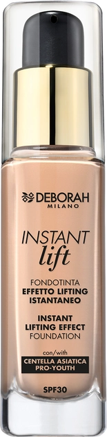 Тональна основа з ліфтинг ефектом - Deborah Instant Lift Foundation SPF 30, 02 - Beige - фото N1