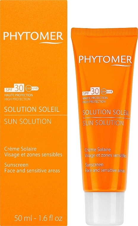 Сонцезахисний крем для обличчя і чутливих зон - Phytomer Protective Sun Cream Sunscreen SPF30, 50 мл - фото N2