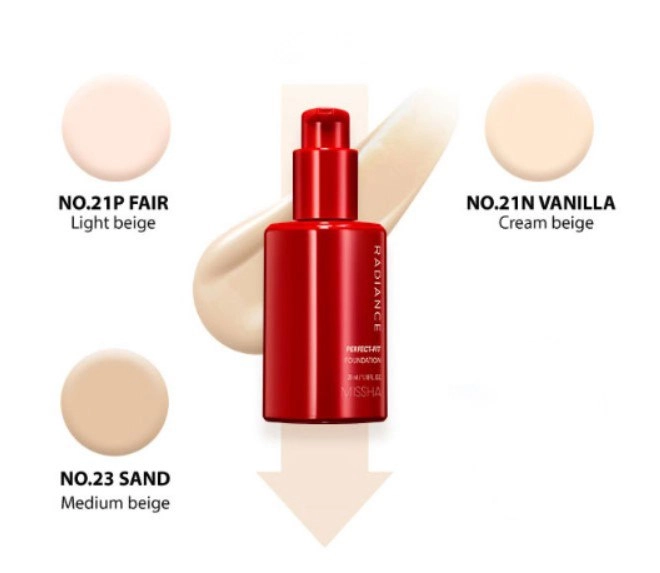 Стойкая тональная основа для лица - Missha Radiance Perfect-Fit Foundation SPF 30 PA++, №21P, 35мл - фото N2