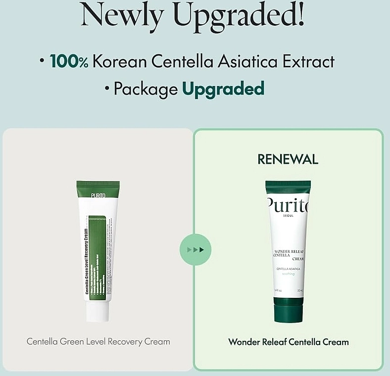 Відновлюючий крем з центелою - PURITO Eoul Wonder Releaf Centella Cream, 50 мл - фото N2