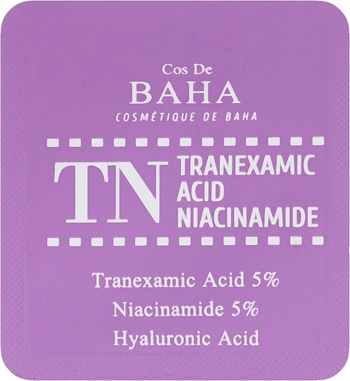 Сыворотка против пигментации с транексамовой кислотой и ниацинамидом - Cos De Baha TN Tranexamic Acid Niacinamide Serum, 1.5 мл - фото N1