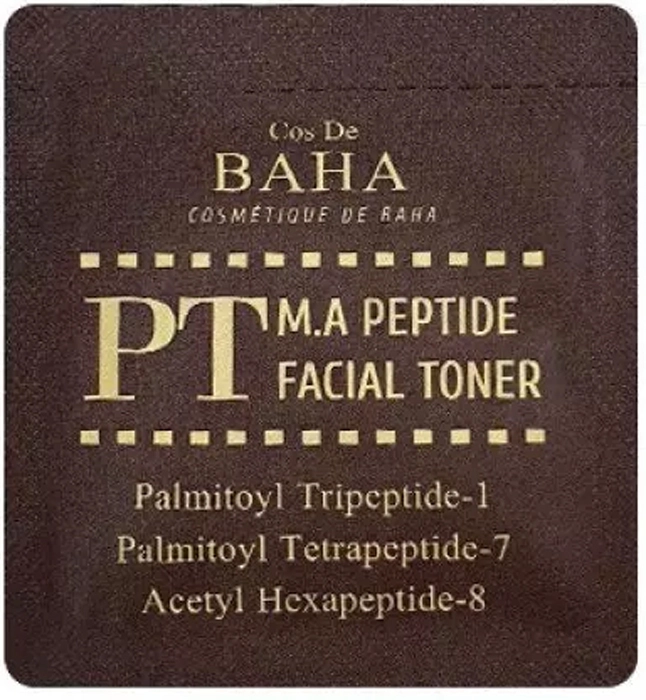 Пептидний омолоджуючий тонер для обличчя та шиї - Cos De Baha PT M.A Peptide Facial Toner, 1.5 мл - фото N1