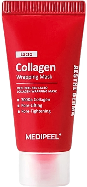 Маска-плівка з ліфтинг-ефектом з колагеном та лактобактеріями - Medi peel Red Lacto Collagen Wrapping Mask MINI, 15 мл - фото N1