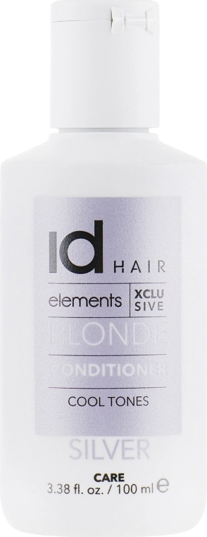 Кондиціонер для освітленого і блондованого волосся - IdHair Elements XCLS Blonde Silver Conditioner, 100ml - фото N1