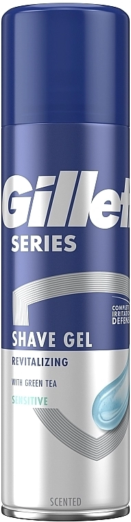 Гель для бритья ревитализирующий с зеленым чаем - Gillette Series Revitalizing Shave Gel With Green Tea, 200ml - фото N1