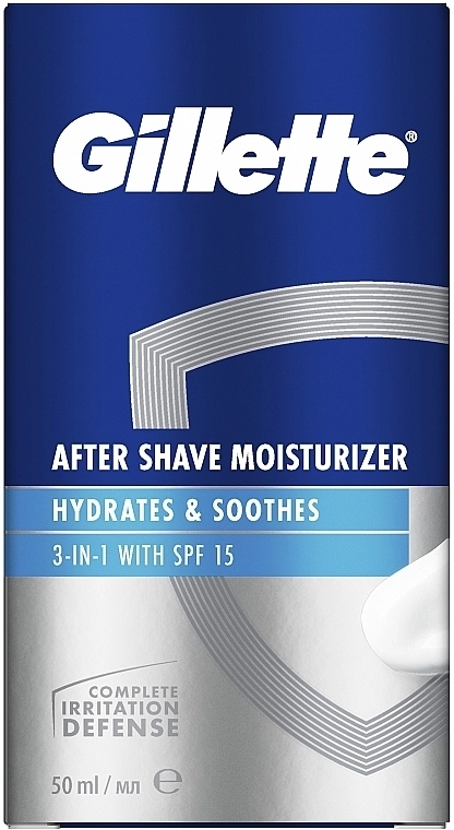 Бальзам після гоління 3в1 "Миттєве зволоження" - Gillette Pro Instant Hydration After Shave Balm SPF15 for Men, 50ml - фото N1