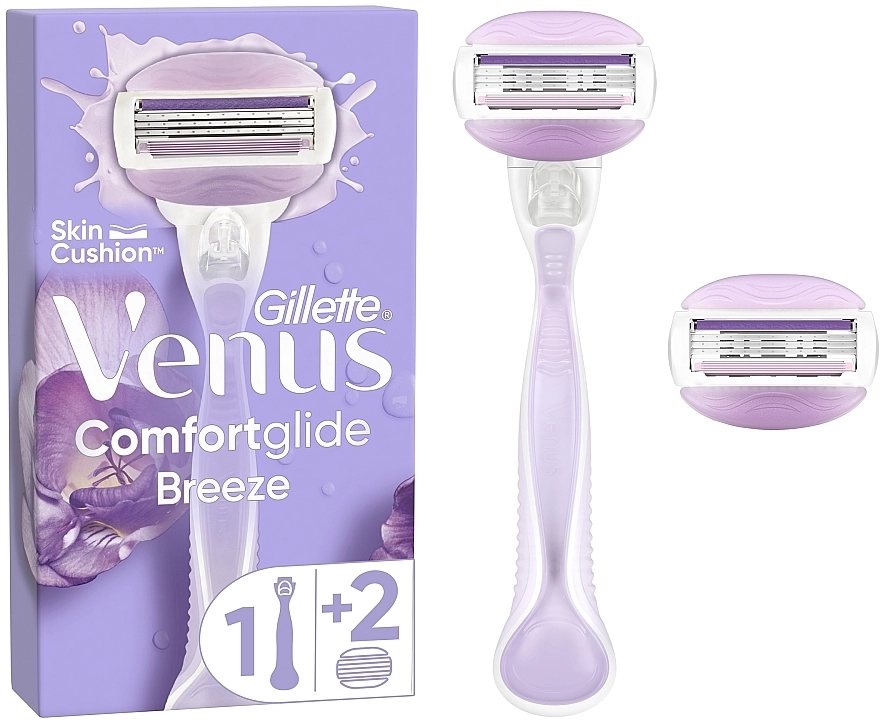 Бритва жіноча + 2 змінні касети - Gillette Venus Comfortglide Breeze - фото N1