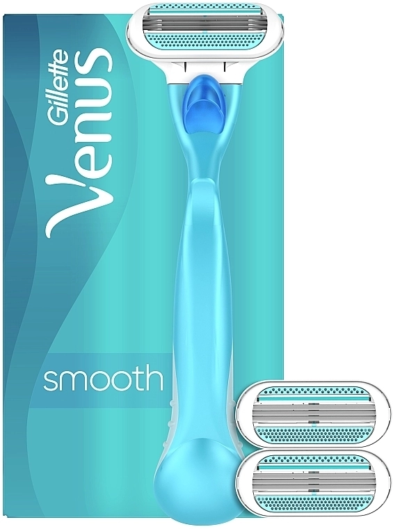 Набор для бритья женский - Gillette Venus, бритвенная ручка 1 шт + сменные картриджи 3 шт - фото N1