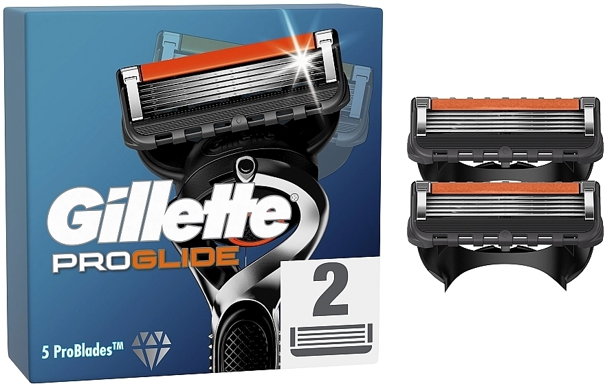 Сменные кассеты для бритья - Gillette Fusion ProGlide, 2шт - фото N1