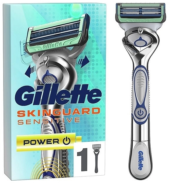 Бритва с 1 сменной кассетой на батарейках - Gillette SkinGuard Sensitive - фото N1