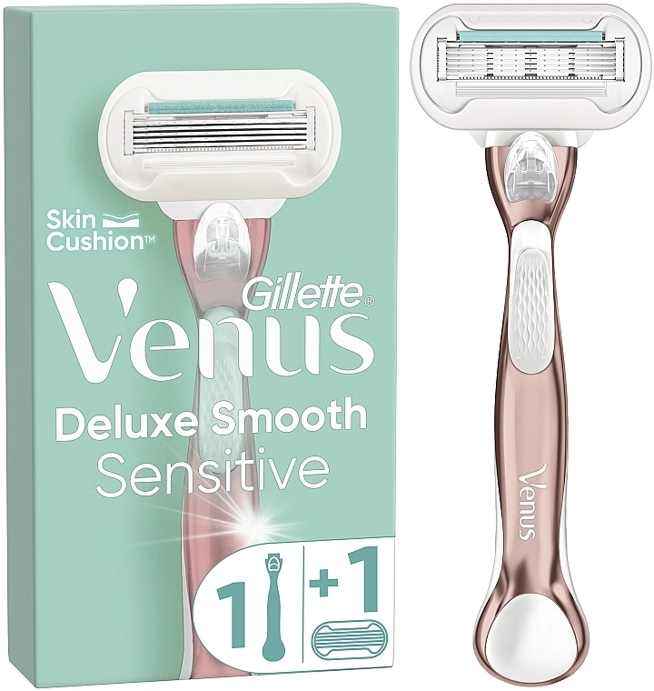 Жіноча бритва з 1 змінним лезом - Gillette Venus Deluxe Smooth Sensitive - фото N1