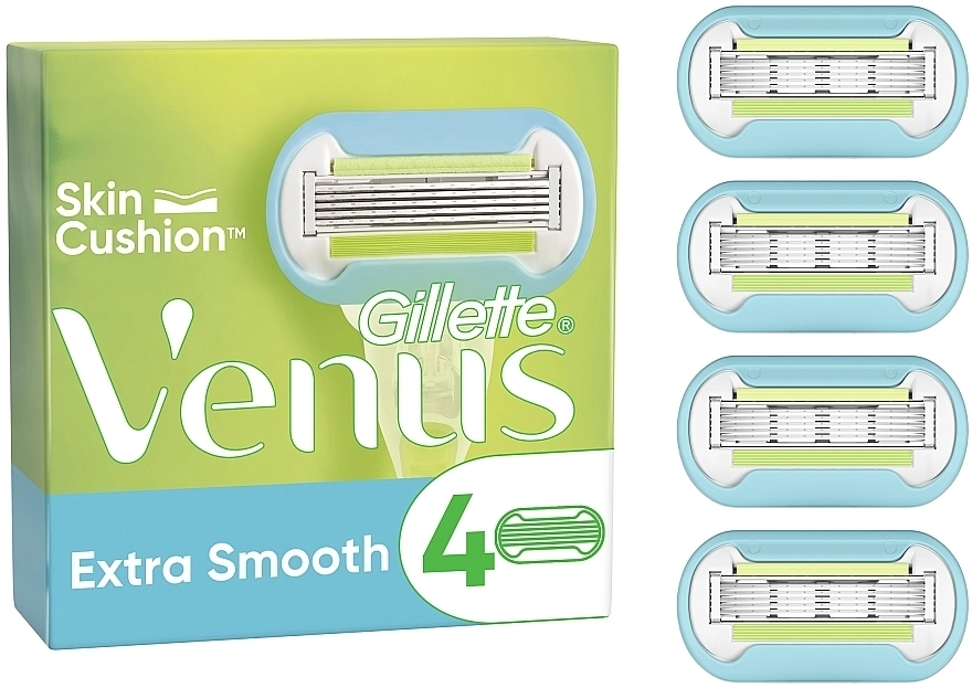 Сменные картриджи для бритья - Gillette Venus Extra Smooth Embrace жіночі, 4 шт - фото N1