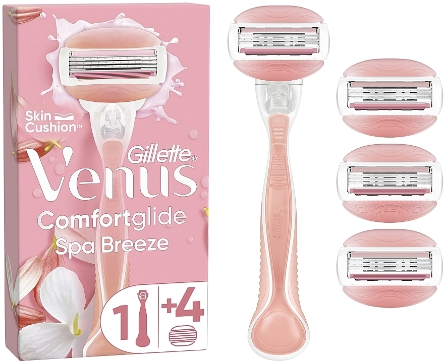 Бритва с 4 сменными кассетами - Gillette Venus Spa Breeze - фото N1