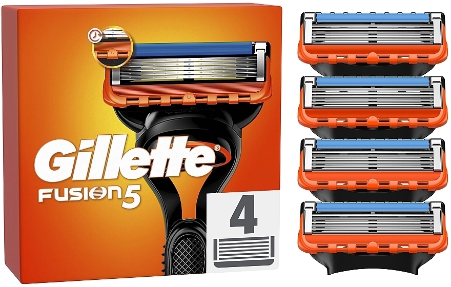 Змінні касети для гоління - Gillette Fusion, 4 шт - фото N1