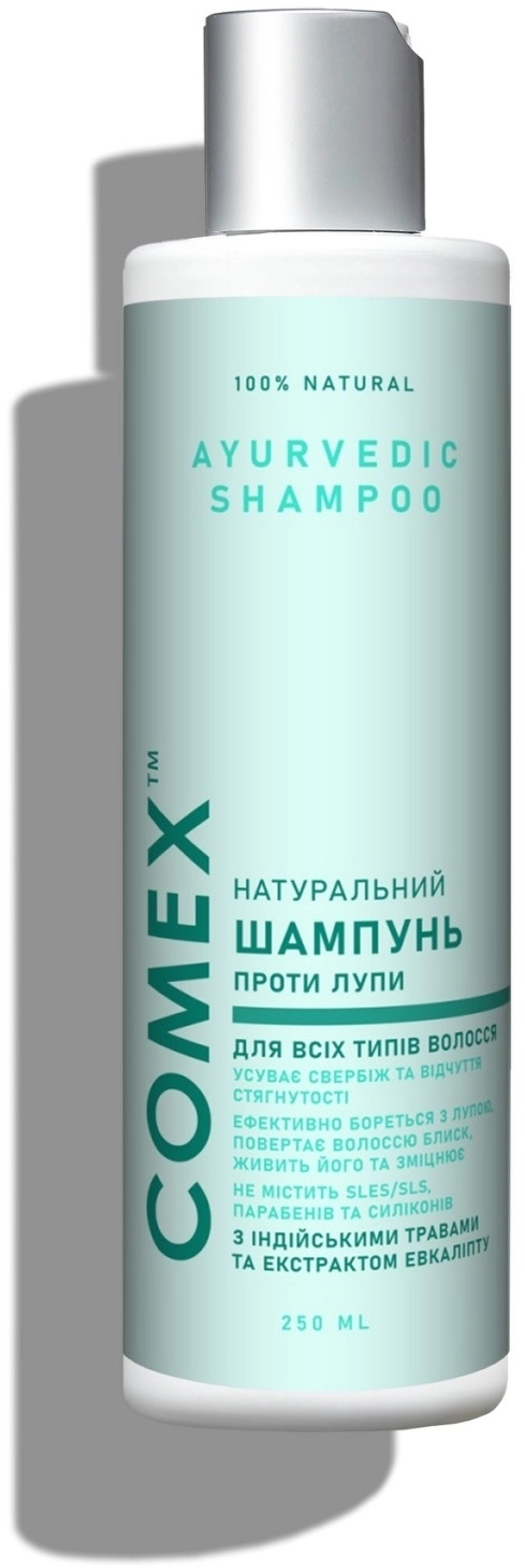 Comex Натуральний шампунь проти лупи з індійськими травами та екстрактом евкаліпту - фото N1