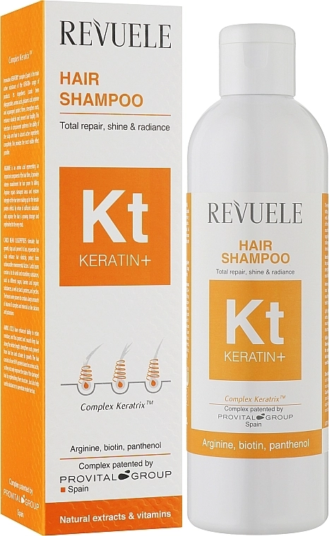 Відновлюючий шампунь з кератином - Revuele Keratin+ Hair Shampoo, 200 мл - фото N1