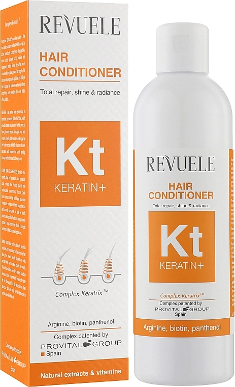 Відновлюючий бальзам-кондиціонер з кератином - Revuele Keratin+ Hair Balm Conditioner, 200 мл - фото N1