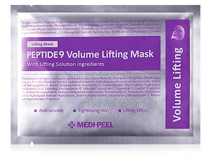 Тканинна маска для обличчя з ефектом ліфтингу - Medi peel Peptide 9 Volume Lifting Mask, 25 мл - фото N1