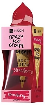 Крем зволожуючий для тіла з ароматом полуниці - HiSkin CRAZY Strawberry Body Cream, 200 мл - фото N1