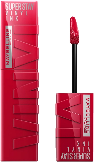 Стойкая жидкая помада для губ - Maybelline New York SuperStay Vinyl Ink Liquid Lipstick, 50 - Wicked - фото N1