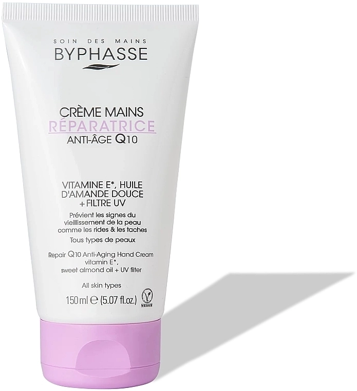 Крем для рук антивозрастной Q10 - Byphasse Anti-Aging Hand Cream Q10, 150 мл - фото N1