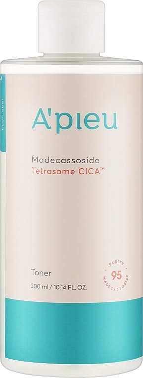 Заспокійливий та відновлюючий тонер для обличчя - A'pieu Madecassoside Tetrasome Cica Toner, 300 мл - фото N1