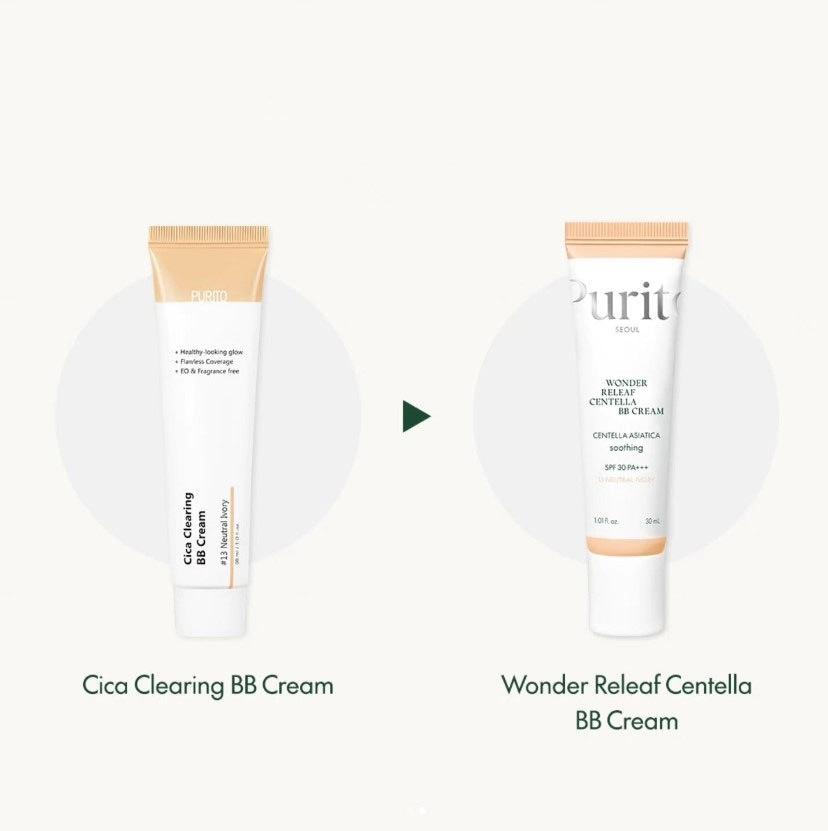 ВВ-крем із екстрактом центелли - PURITO Seoul Wonder Releaf Centella BB Cream, №21 Light Beige, 30 мл - фото N2