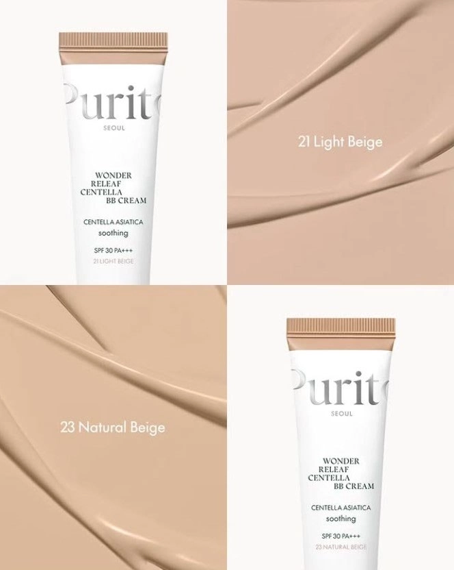 ВВ-крем із екстрактом центелли - PURITO Seoul Wonder Releaf Centella BB Cream, №23 Natural Beige, 30 мл - фото N4