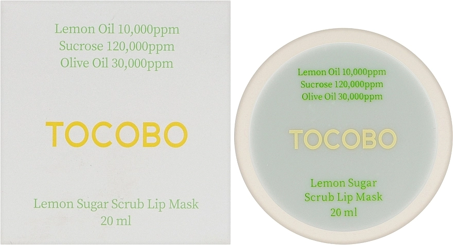 Лимонно-цукрова маска-скраб для губ - TOCOBO Tocobo Lemon Sugar Scrub Lip Mask, 20 мл - фото N2