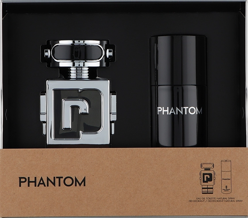 Набір парфумований чоловічий - Paco Rabanne Phantom, (edt 100ml+deo 150ml) metal box - фото N1