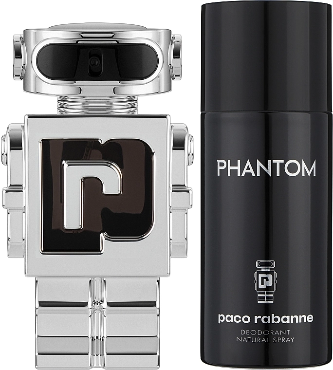 Набір парфумований чоловічий - Paco Rabanne Phantom, (edt 100ml+deo 150ml) metal box - фото N2