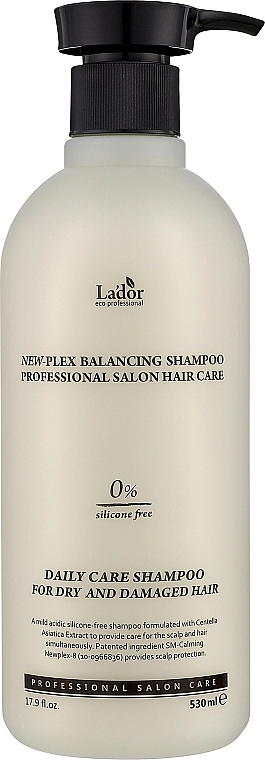 Шампунь балансуючий безсиліконовий - La'dor Newplex Balancing Shampoo, 530 мл - фото N1