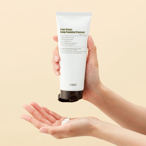 Пінка для вмивання з центелою та зеленим чаєм - PURITO From Green Deep Foaming Cleanser, 150 мл - фото N2