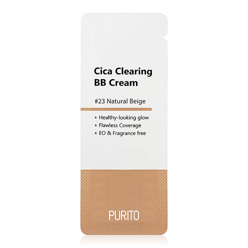 Пробник ВВ-крем з екстрактом центели - PURITO Cica Clearing BB Cream, 23 тон - Natural Beige, 1 мл - фото N1