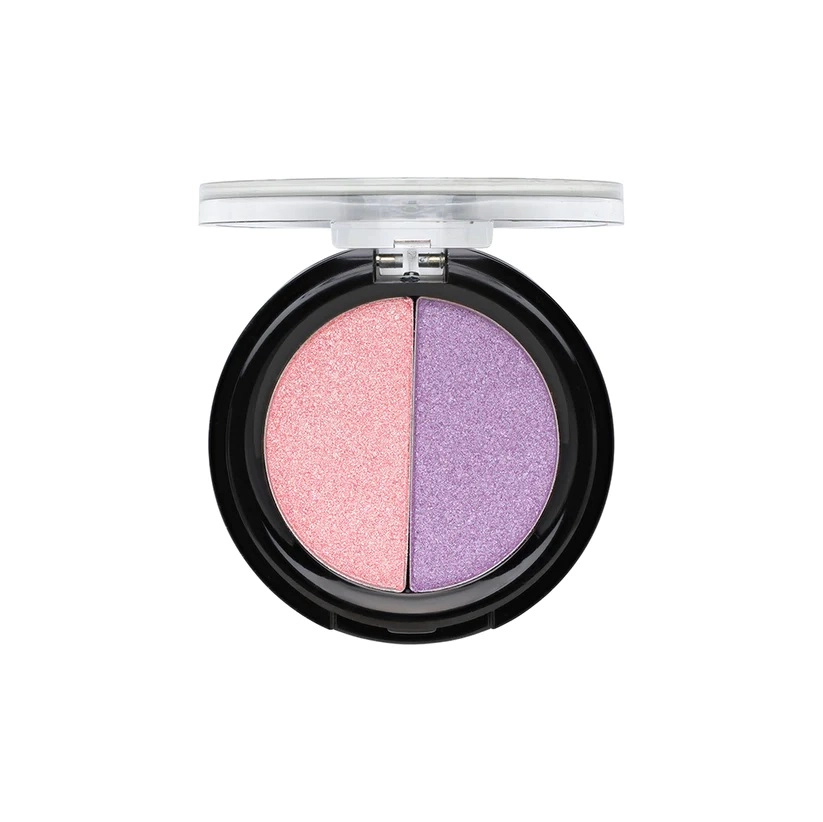 Тіні для повік - Aden Cosmetics Shine Eyeshadow Powder Duo, 04 - Rose/Purple - фото N1