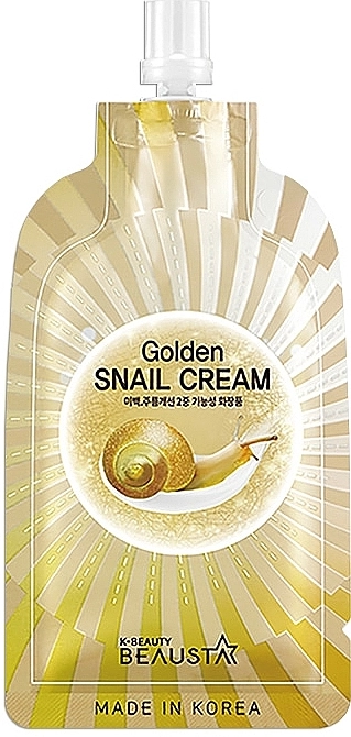 Регенирирующий крем для лица с муцином улитки - BEAUSTA Golden Snail Cream, 20 мл - фото N1