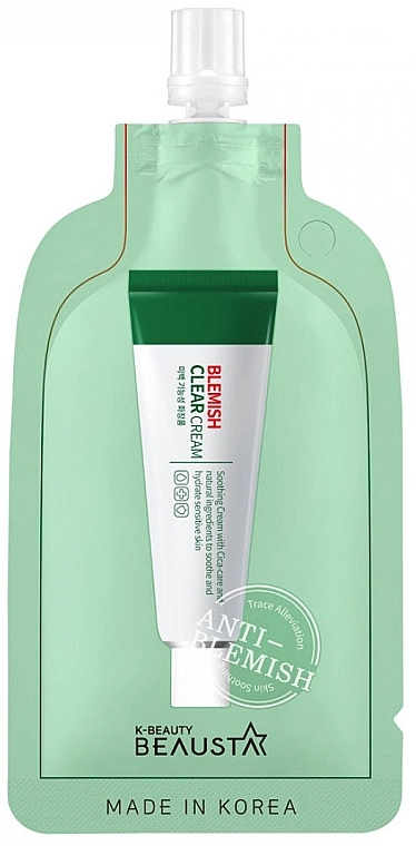 Увлажняющий крем для лица с центеллой - BEAUSTA Blemish Clear Cream, 15 мл - фото N1