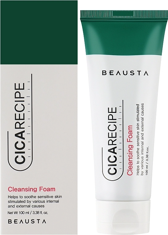 Пенка для умывания с центеллой - BEAUSTA Cicarecipe Cleansing Foam, 100 мл - фото N2