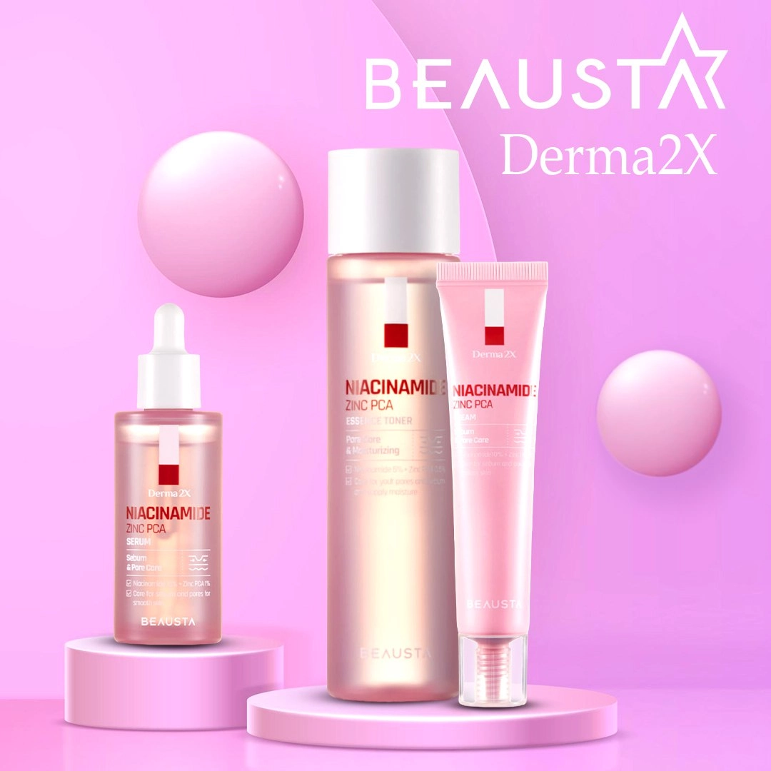 Тонер для лица с ниацинамидом и цинком - BEAUSTA Derma2X Niacinamide Zinc PCA Toner, 200 мл - фото N3